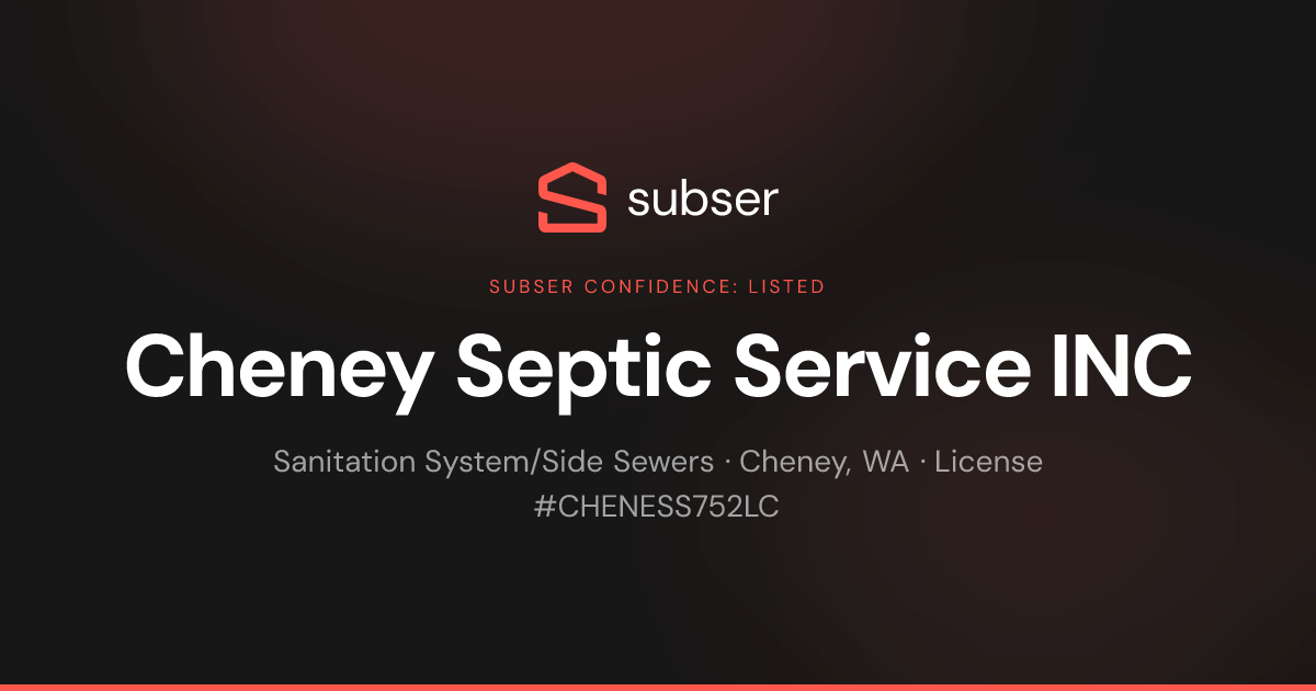 Cheney Septic Service INC — Sanitation System/Side Sewers in Cheney, WA ...